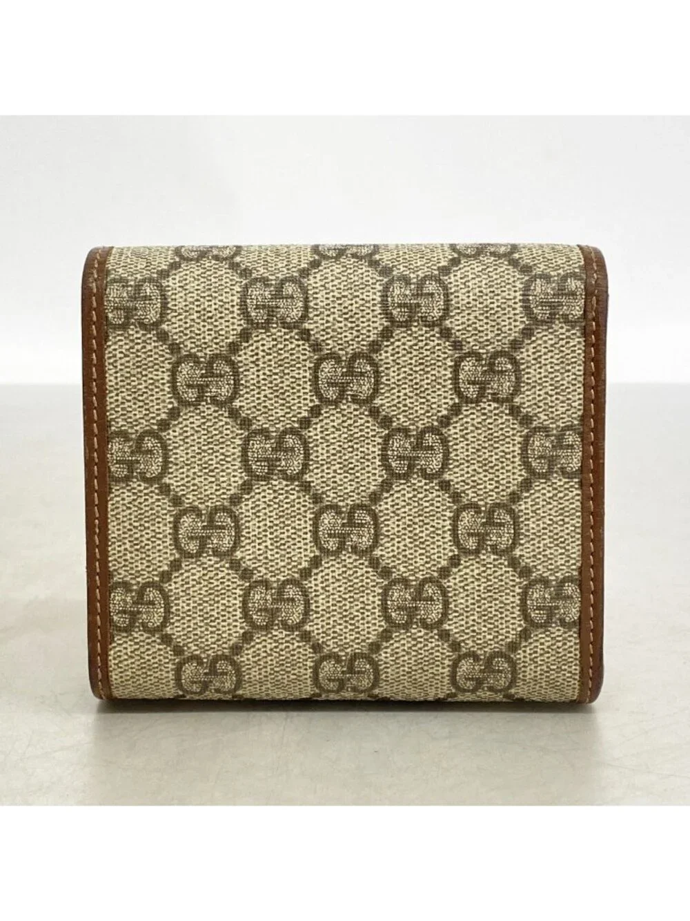 ★SOLD★ Gucci Wallet GG Supreme Horsebit Brown Gold - Picture 7 of 7